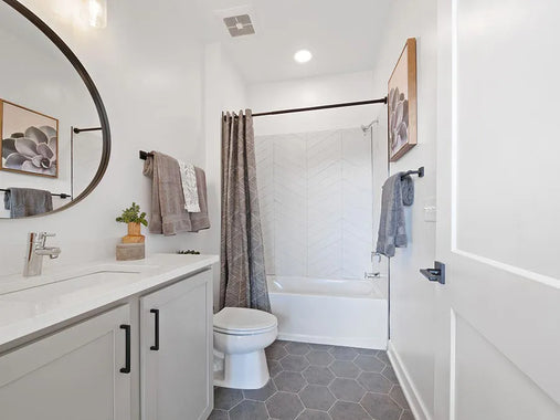 Shaded Hexagon bathroom tiles