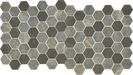 2 inch dark marble hexagon mosaic sheet 
