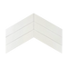3" x 16" herringbone pattern chevron white wall tiles