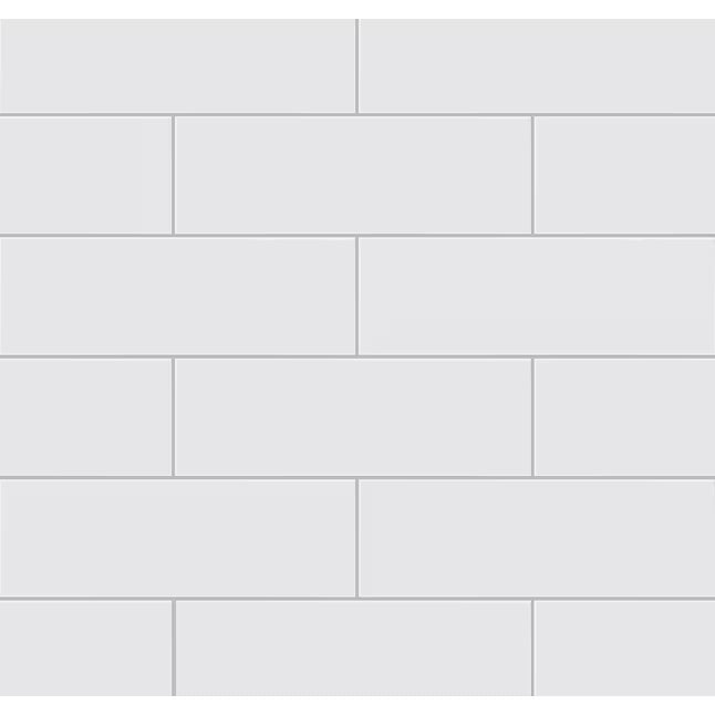 Soft White Glossy Subway Tile