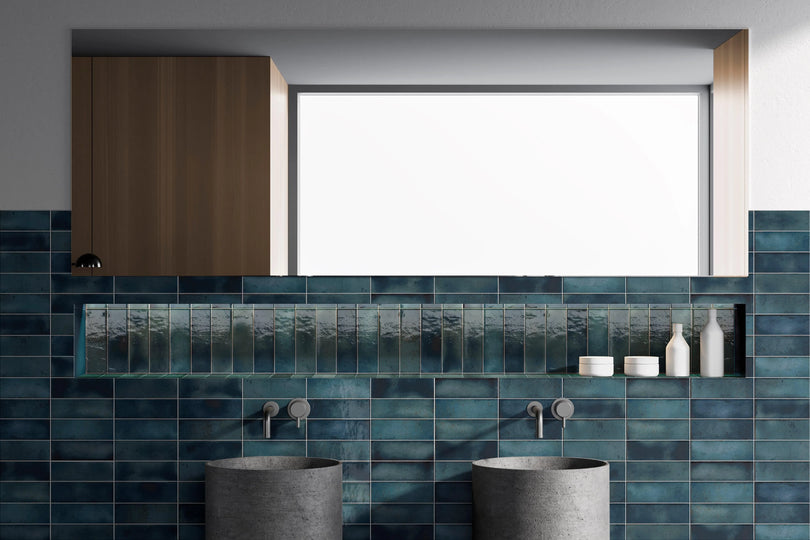 Amazonia sapphire bathroom tiles wall