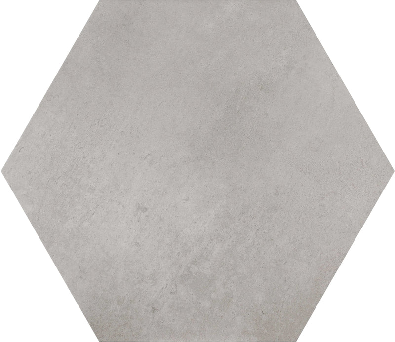 hexagon bloom grey matte finish tiles floor