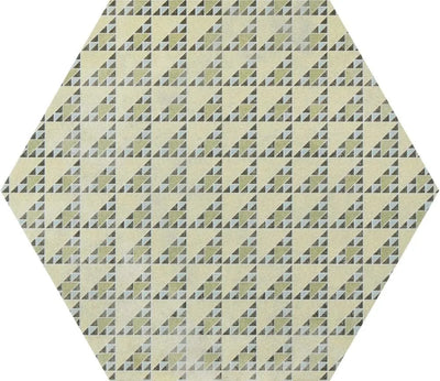 hexagon bloom tone gray base porcelain tiles floor