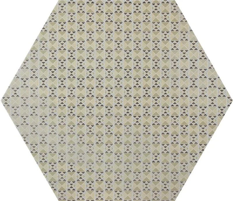 hexagon bloom colored motifs matte finish tiles wall