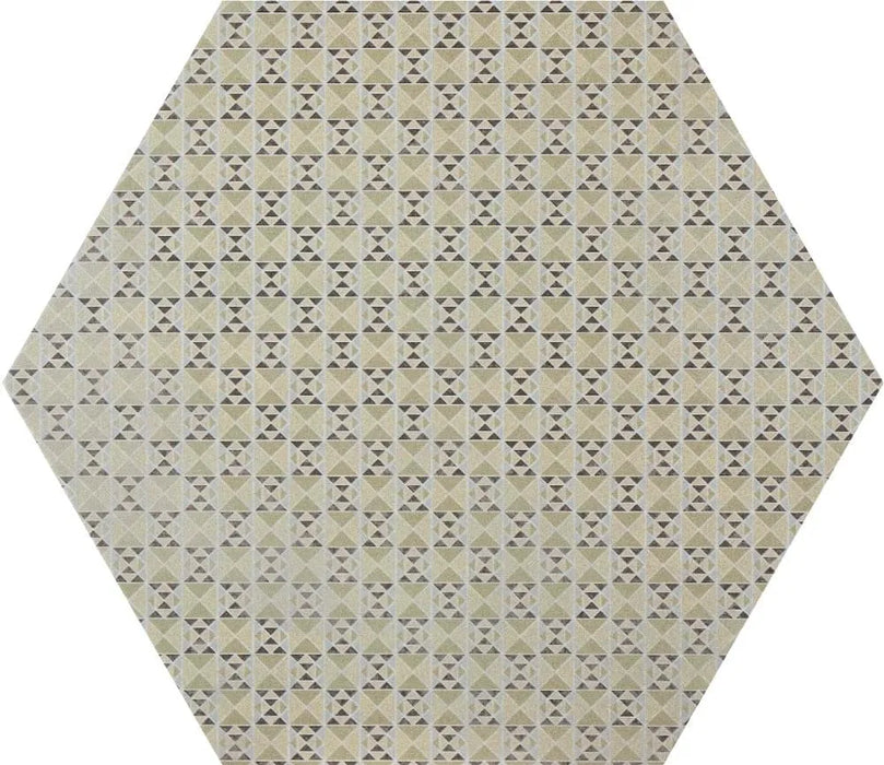 hexagon bloom colored motifs matte finish tiles wall