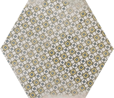hexagon bloom tone gray base tiles floor