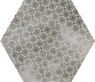 hexagon bloom tone gray base kitchen tiles floor