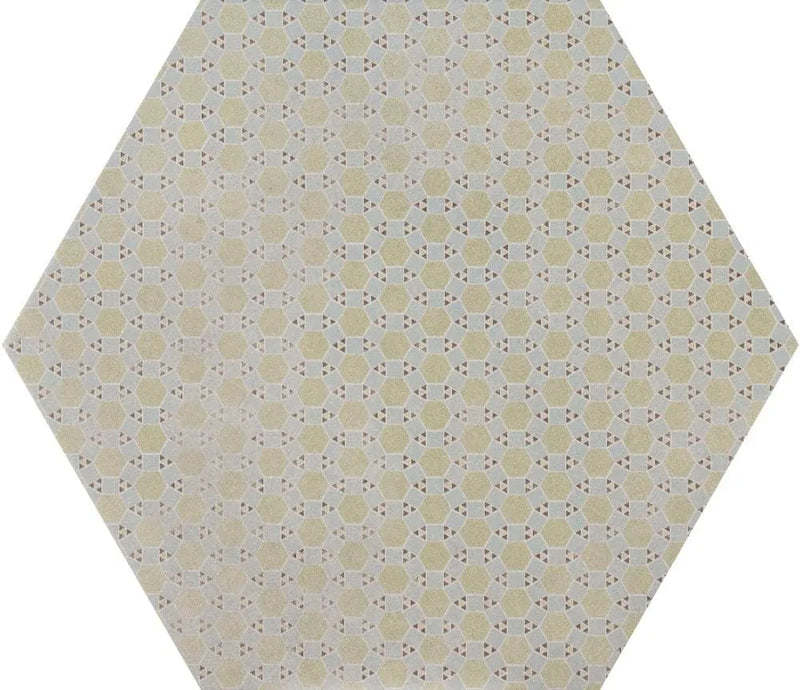 hexagon bloom colored motifs tiles floor