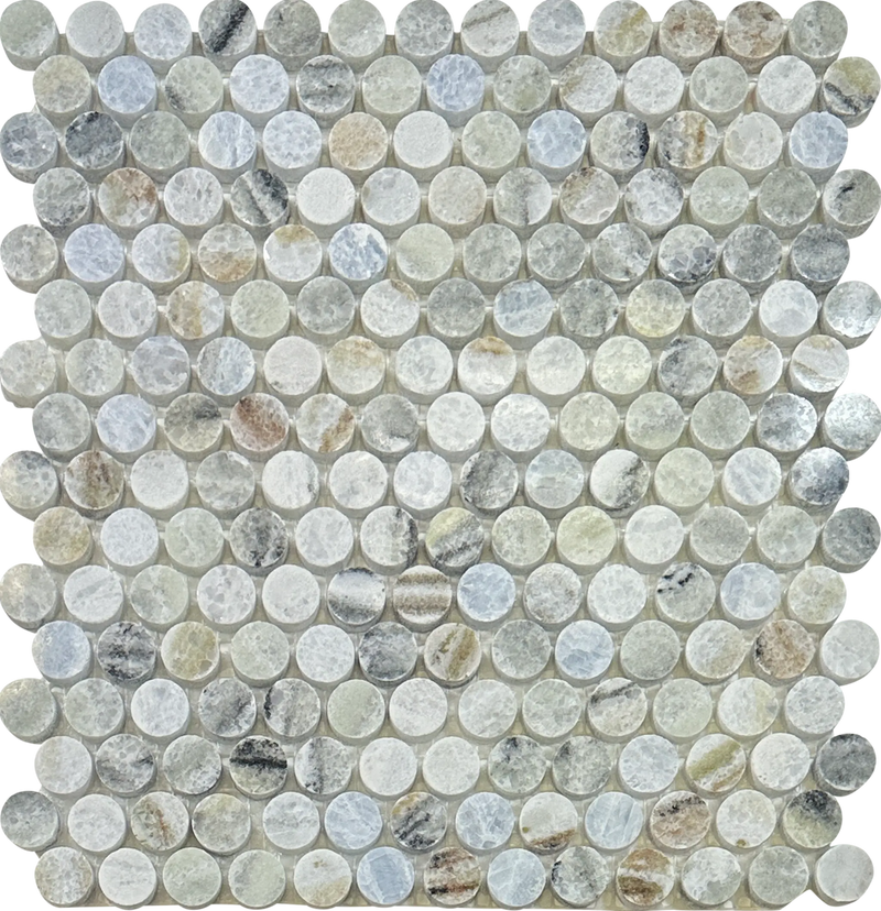 Blue Valley Penny Round Mosaic tiles