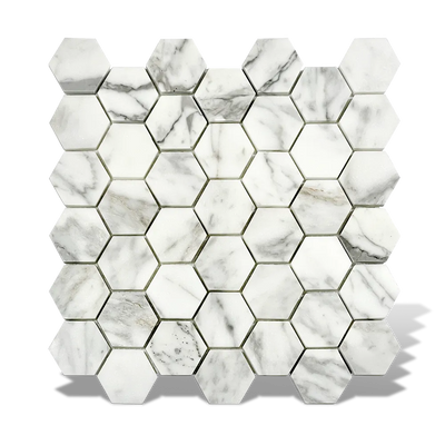 Calacatta Gold 2" X 2" Hexagon kitchen tiles floor
