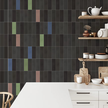 chalky graphite kitchen tile