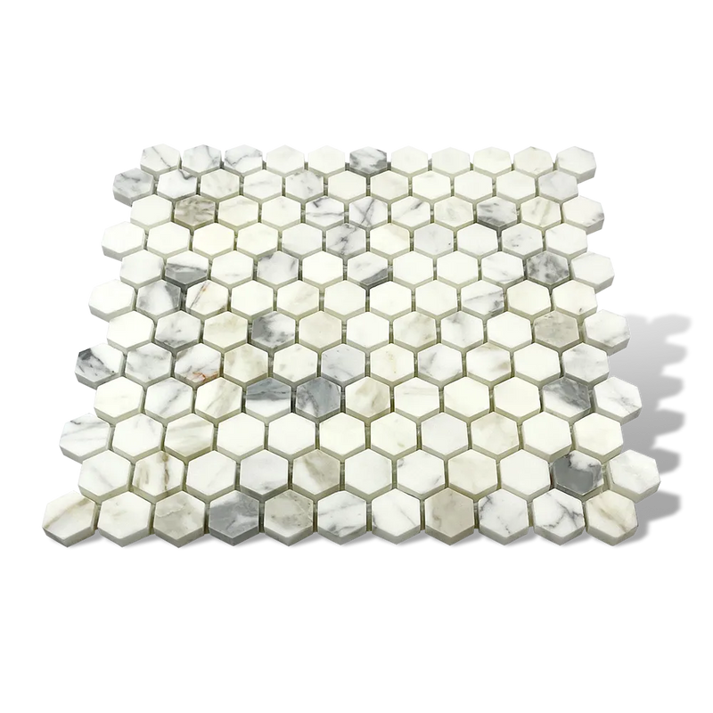 Calacatta Gold 1x1 Hexagon bathroom tiles floor