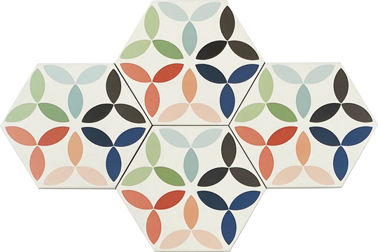 flamingo hexagon kitchen tile