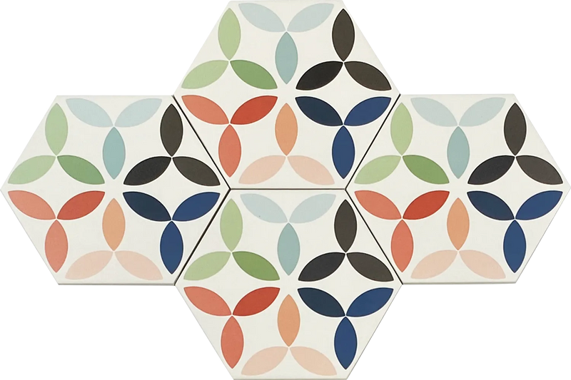 flamingo hexagon kitchen tile