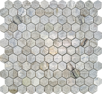 Blue Valley 1" Hexagon Mosaic