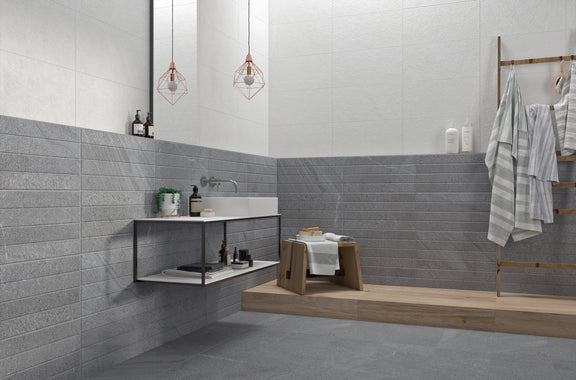 Best Stone Lake white tiles wall