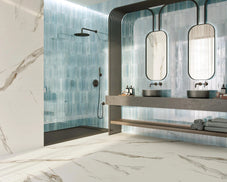 agadir aqua porcelain shower wall tile