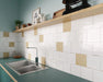 agadir niebla and cotto oscuro porcelain kitchen feature wall tile