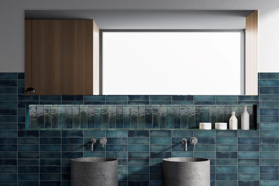 Amazonia sapphire bathroom tiles wall