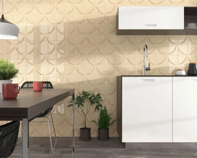 berlin hexagon bone matte kitchen tile