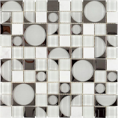 aquarius glass stone mosaic wall tile