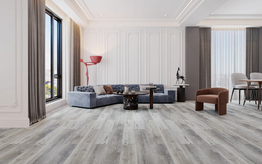 avalon luxury vinyl plank light grey wood living room