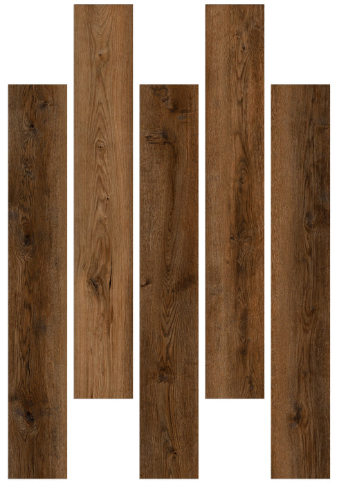 berkley oak dark brown luxury vinyl plank flooring 7" x 48" size planks