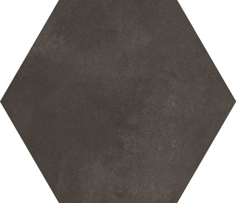 berlin hexagon graphite matte tile