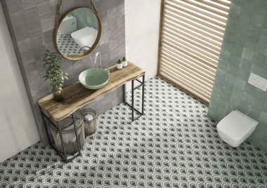 berlin aquamar graphite porcelain bathroom wall tile