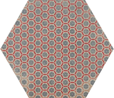 bloom garden hexagon red porcelain bathroom tiles