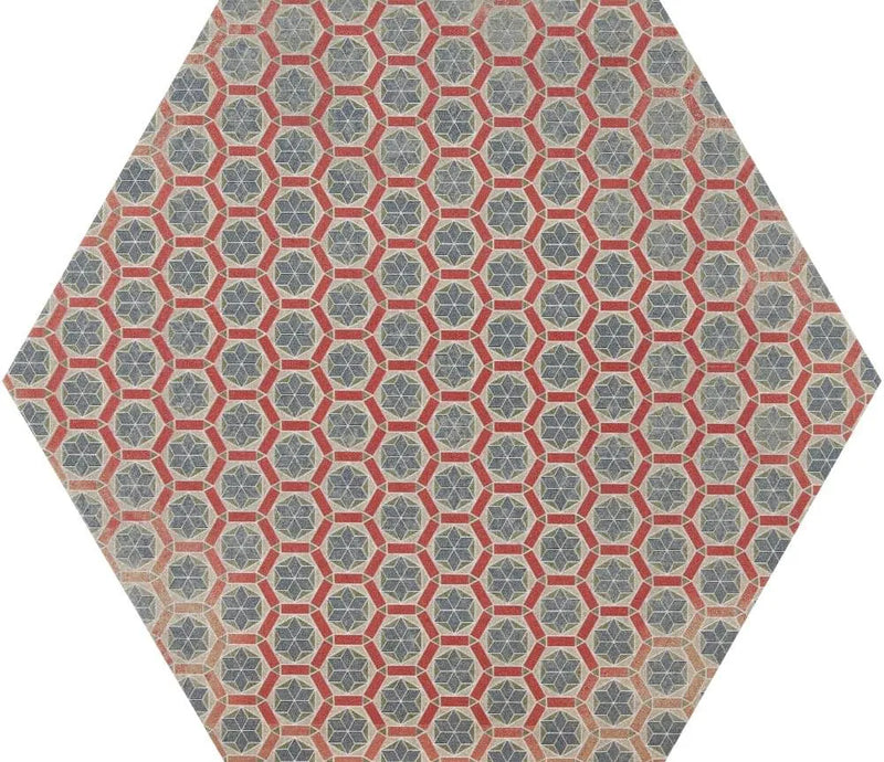 bloom garden hexagon red porcelain bathroom tiles