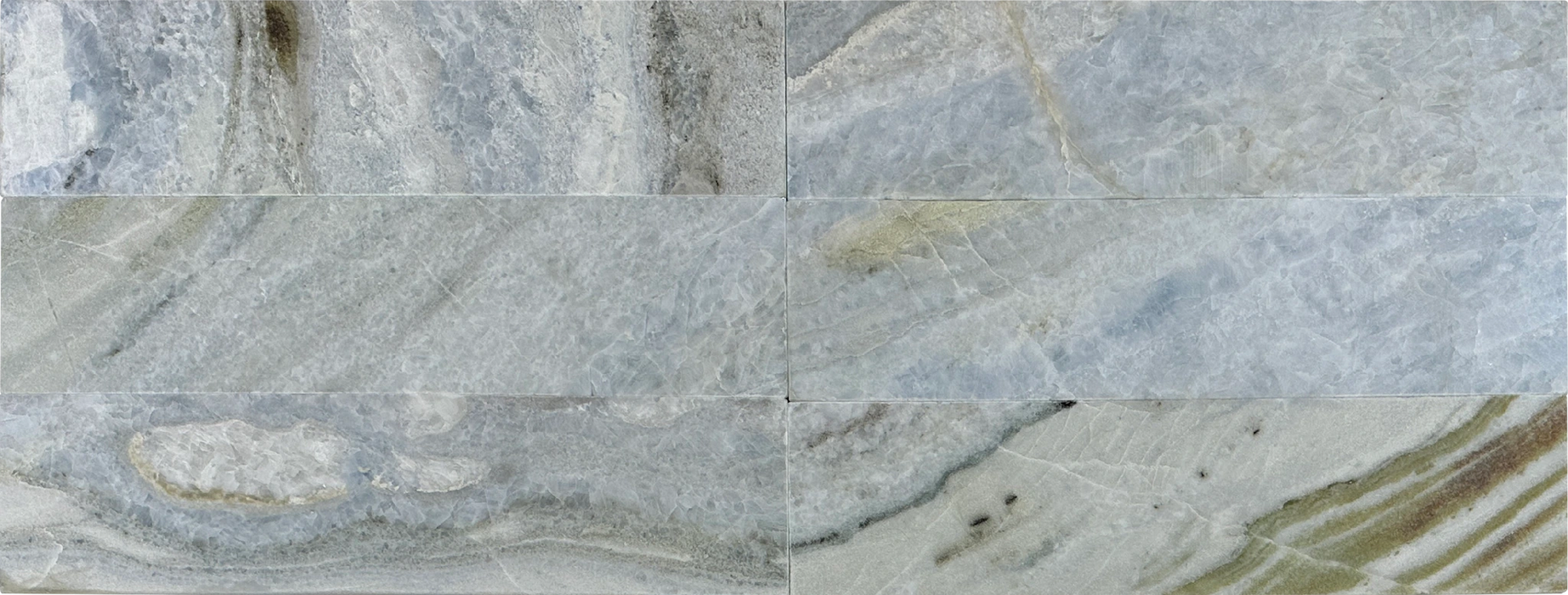 blue valley marble polished stone tile in 3" x 12" size