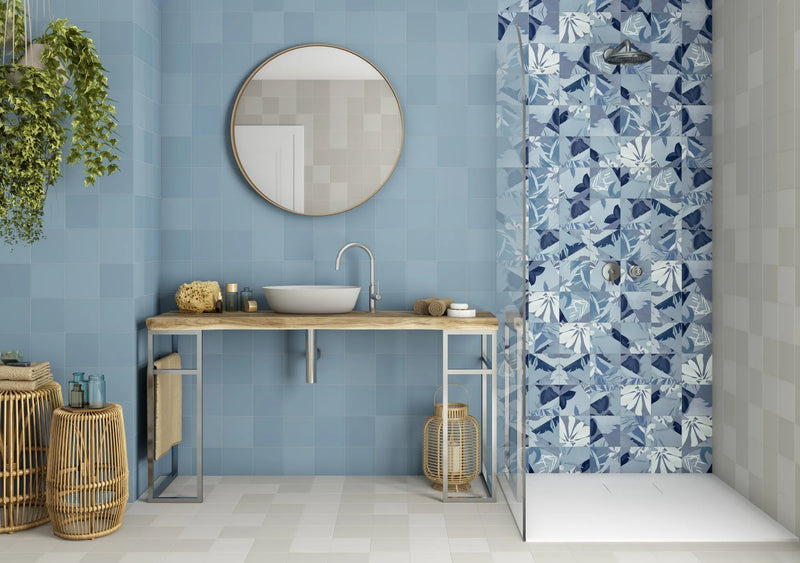 botanic cold porcelain tile bathroom