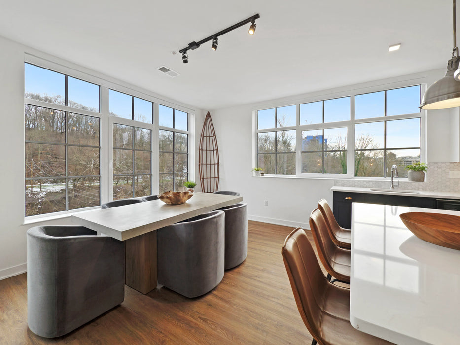 brushed oak luxury vinyl plank flooring kitchen