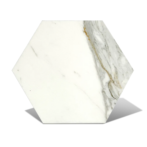 Calacatta Gold 10 inch hexagon natural stone marble tiles wall