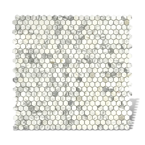 Calacatta Gold 1" x 1" Hexagon kitchen tiles floor