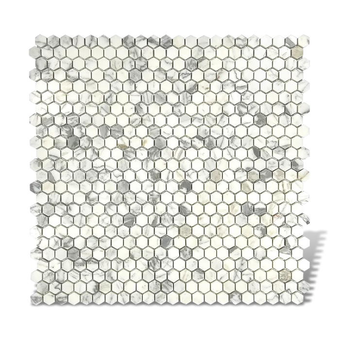 Calacatta Gold 1" x 1" Hexagon kitchen tiles floor