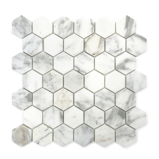 Calacatta Gold 2 inch Hexagon tiles floor