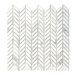 Calacatta Gold 1/2 x 1 Mini Chevron tiles bathroom wall