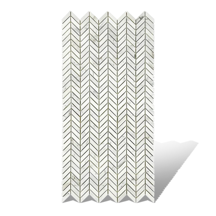Best Calacatta Gold 1/2 x 1 Mini Chevron  bathroom tiles