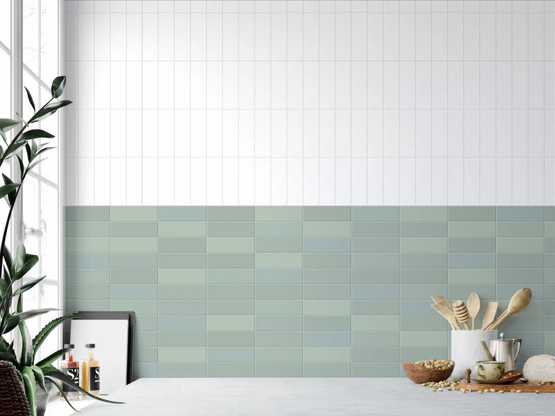 Chalky Acqua Artic Wall Kitchen Tile