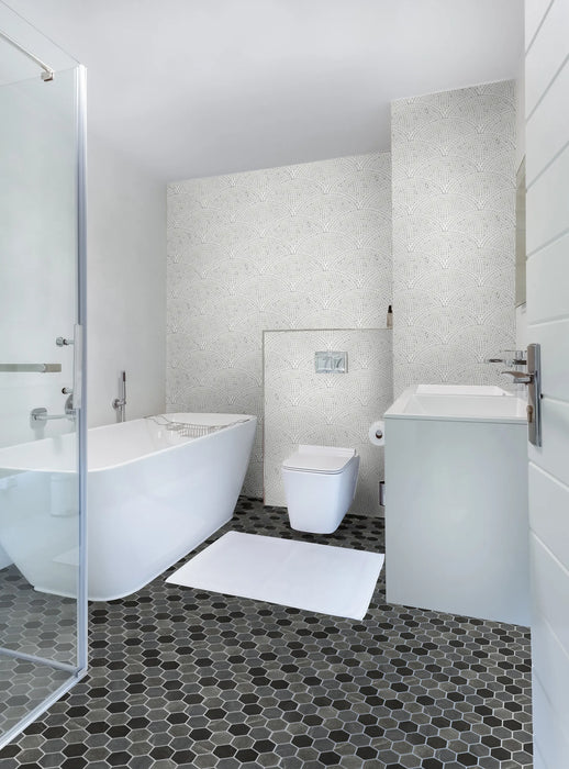 dark marble 2 inch hexagon bathroom mosaic bathroom floor tile
