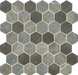 dark marble 2 inch hexagon sheet for bathroom