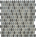 dark marble oval recycled glass mosaics floor tile