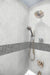 dark marble Oval Recycled Glass Mosaics shower tile