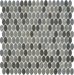 dark marble oval recycled glass mosaics wall tile
