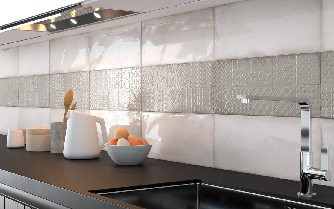 glossy plomo kitchen wall tiles