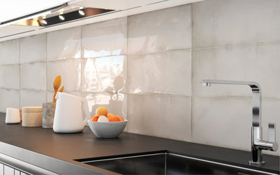 Folk glossy wall tiles for kitchen