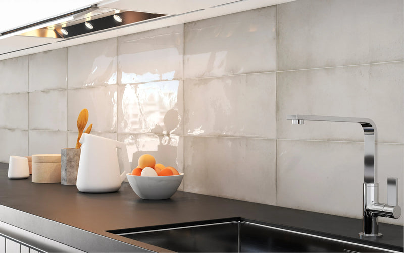 Folk glossy wall tiles for kitchen