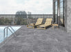 grain stone silver porcelain tile pool deck floor and wall 